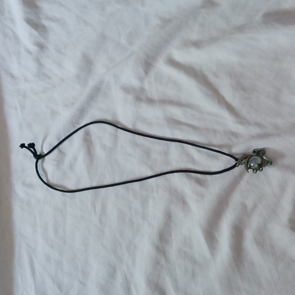 Black Sting Dolphin Charm Necklace // Silver, Bronze, Black // Brand Convention